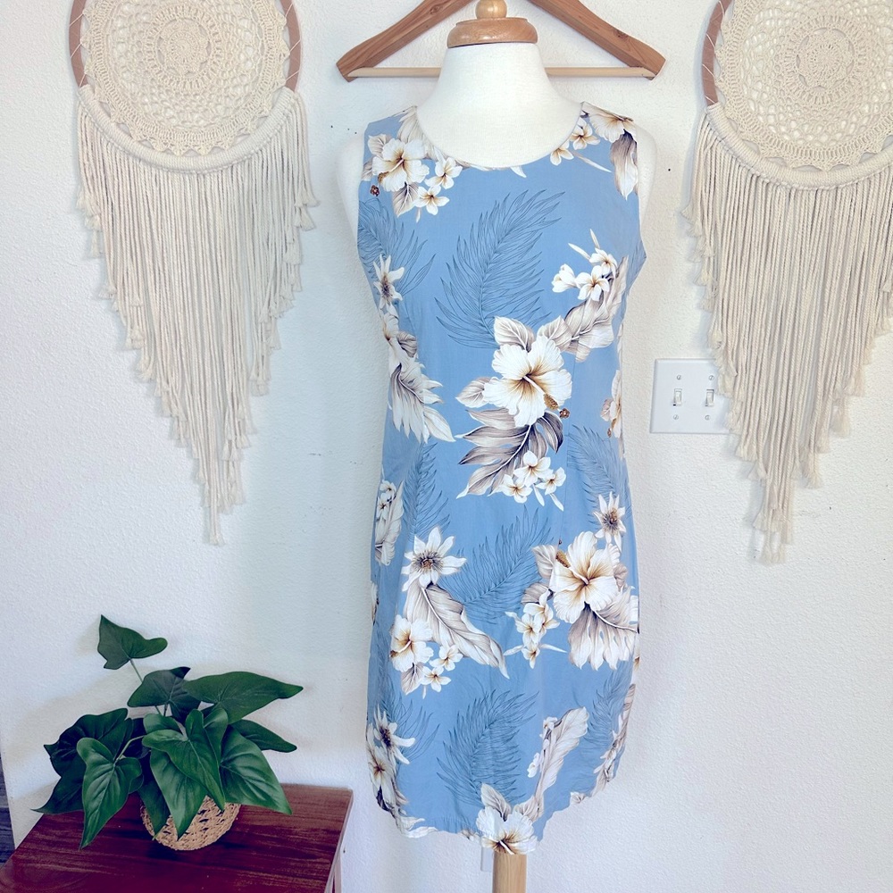 Pacific legend vintage hawaiian print floral mini dress medium